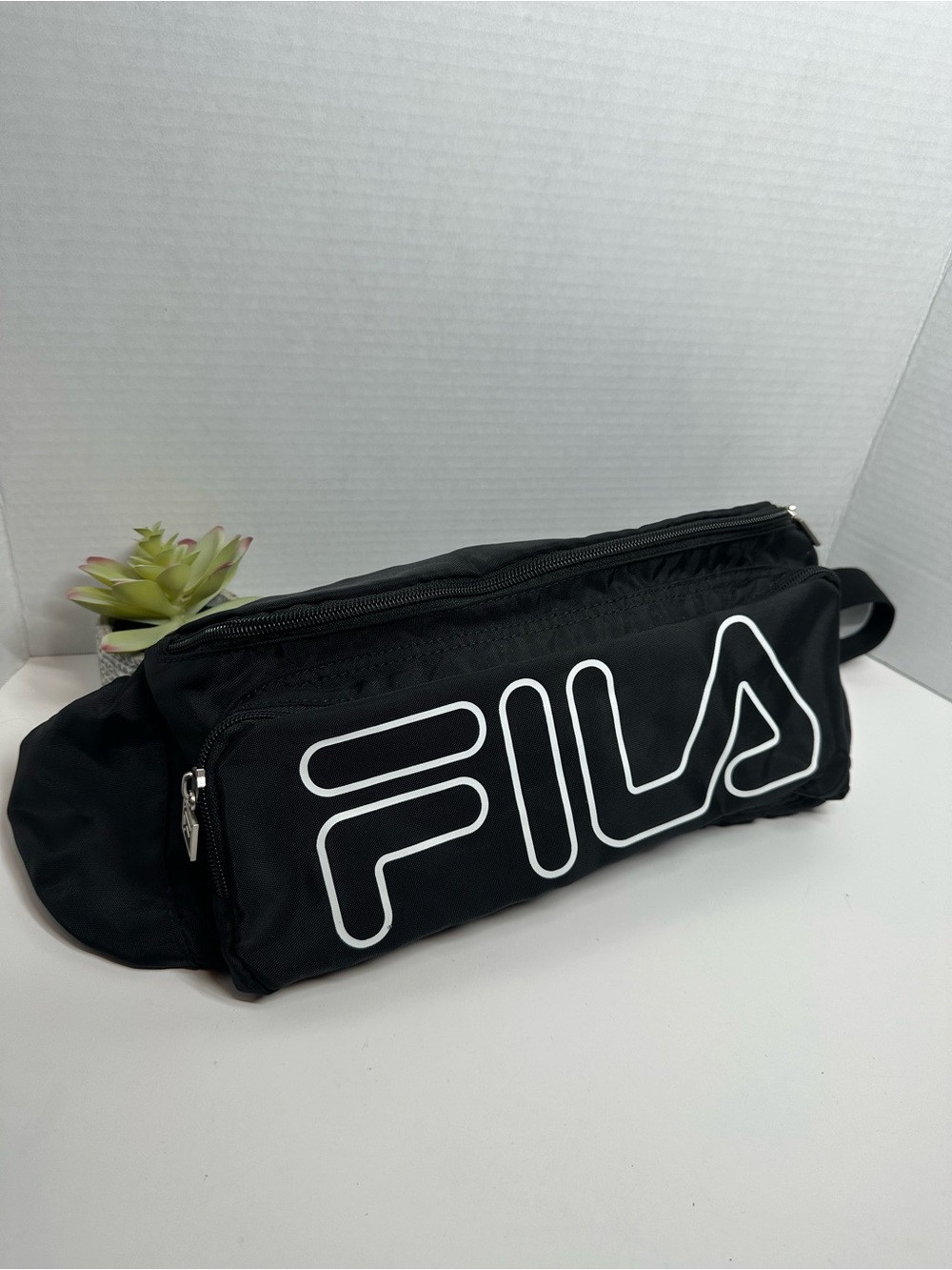 Fila Black Waist Bag with White Logo